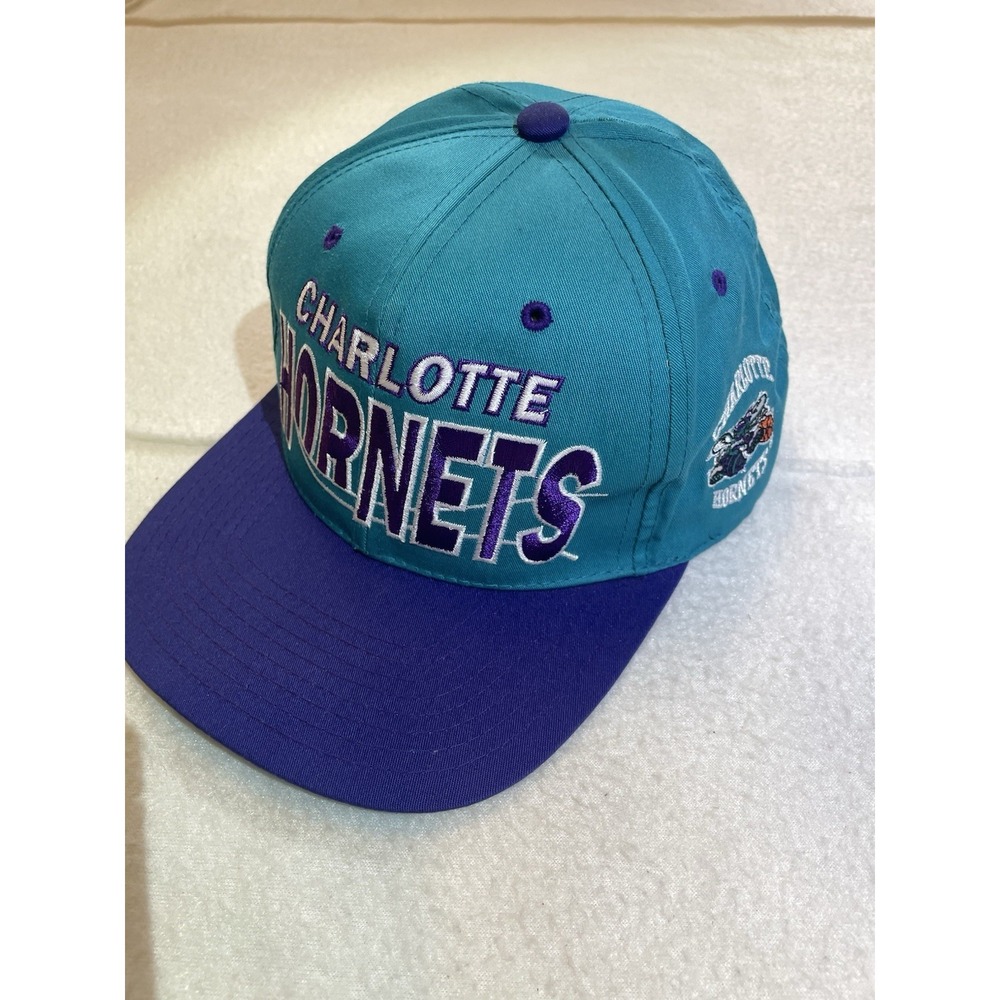 Vintage Charlotte Hornets Hat Adult‎ Retro Logo NBA Basketball Cap Snapback 90's